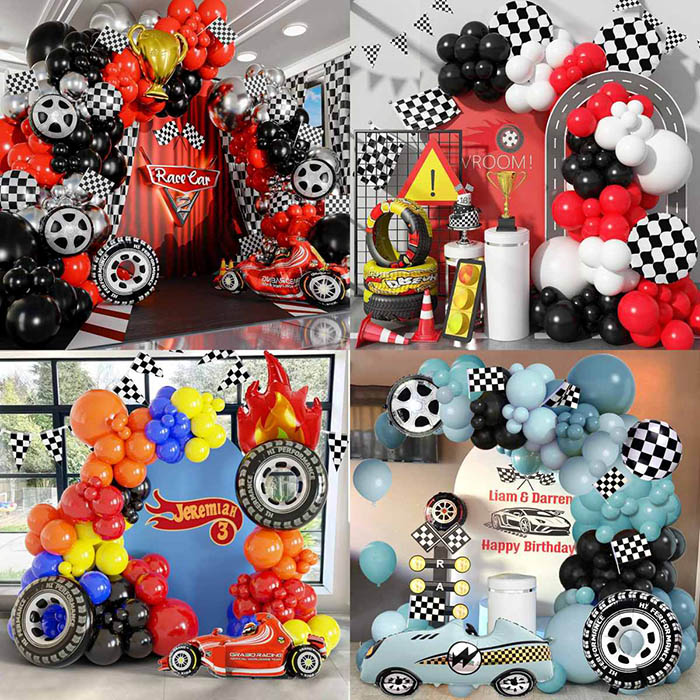 Racing car balloon arch kit Racing car balloon arch kit